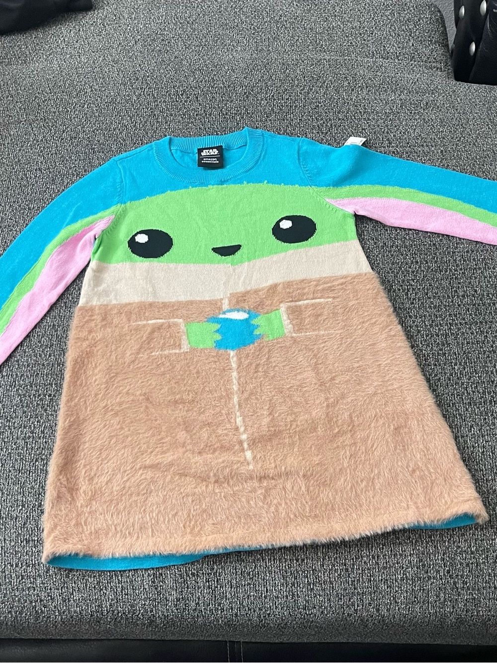 Star Wars Kids Fuzzy Nightgown in Green, Blue & Pink - The Child Design